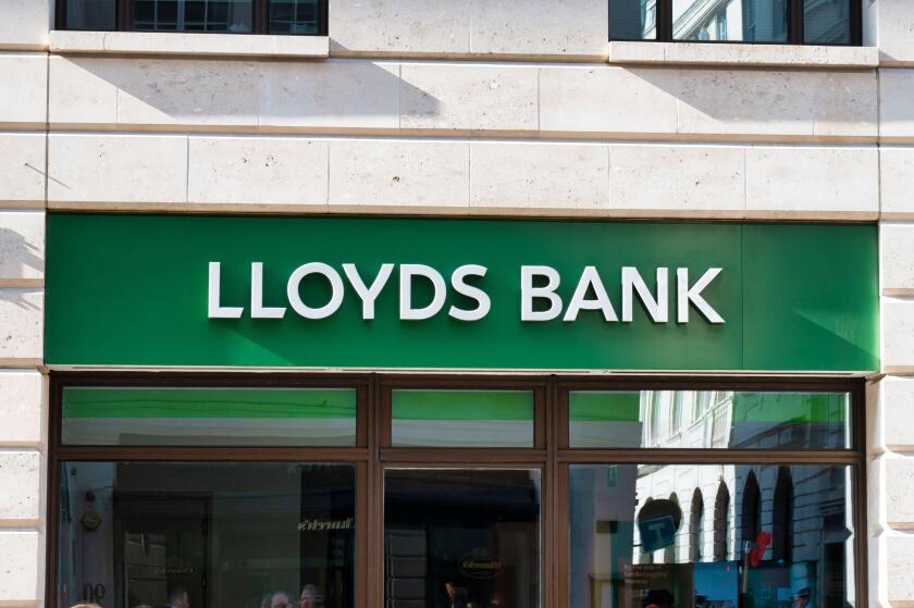 London, UK- May 5, 2022:The sign for LLloyds Bank in London.