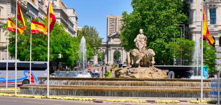 Fuente de Cibeles, Puerta Alcala, Alcala street, Madrid, Spain