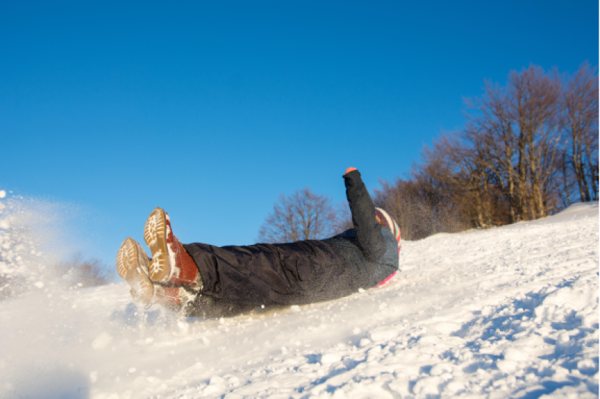 Girl falling down mountain alamy 09May24.png