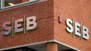 Gothenburg, Sweden. 7th Oct, 2019. Swedish financial group for corporate customers, institutions and private individuals with headquarters in Stockholm, Skandinaviska Enskilda Banken AB (SEB) logo seen in Lindholmen Science Park, Gothenburg. Credit: Karol