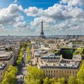 Skyline of Paris with Eiffel Tower