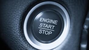 start stop engine car white button