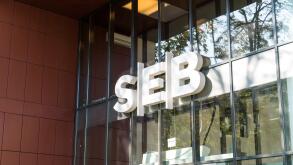 Klaipeda, Lithuania - July 28, 2019: Entrance of SEB Bank