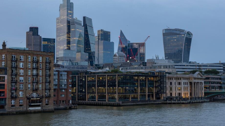View towards London City