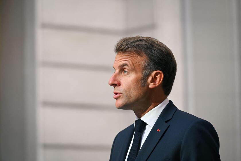 Paris, France. 04th Sep, 2025. French President Emmanuel Macron speaks during a press conference following the hybrid meeting of the volunteer coalition at the Elysee Palace in Paris on September 4, 2025. Photo by Firas Abdullah/ABACAPRESS.COM Credit: Aba