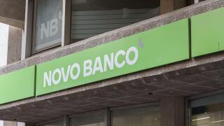 VALENCIA, SPAIN - NOVEMBER 15, 2021: Novo Banco is a Portuguese bank introduced by the Bank of Portugal to rescue assets and liabilities of Banco Espi