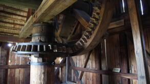 Windmill, open-air Tokarnia, Swietokrzyskie, Poland, old wooden windmill, grinding grain,