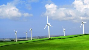 Wind Turbine Farm in Cornwall England