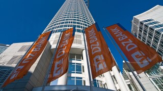 Europe Germany Frankfurt on the Main Downtown Financial district Headquarter of the DZ