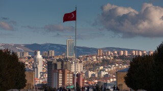 Road of Lions leading to Anitkabir, the Mausoleum of Ataturk, in Ankara, Turkey