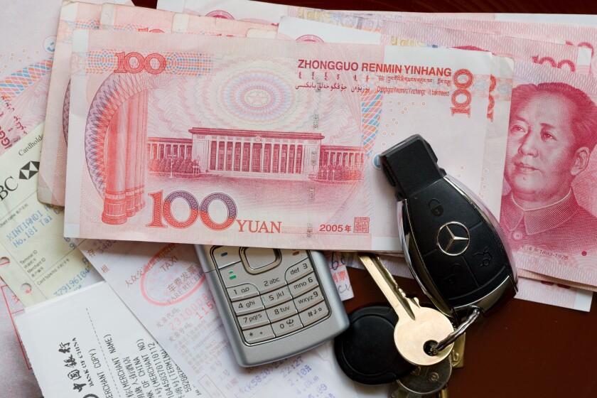 Mercedes Benz renminbi RMB China_alamy_16June22