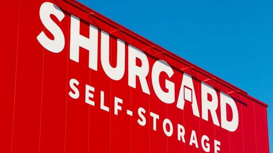 Shurgard self store ware house / self storage warehouse, and sign / signs for the self storage company. London. UK. (106)