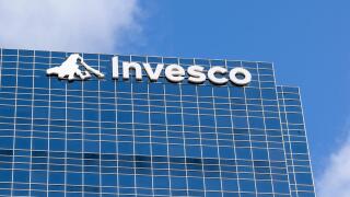 Toronto, On, Canada - May 16, 2020: Invesco sign on their Canadian Head Office building in Toronto.