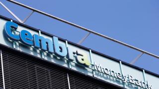 The logo of Cembra Money Bank is seen at its headquarters in Zurich, Switzerland July 1, 2019.     REUTERS/Arnd Wiegmann