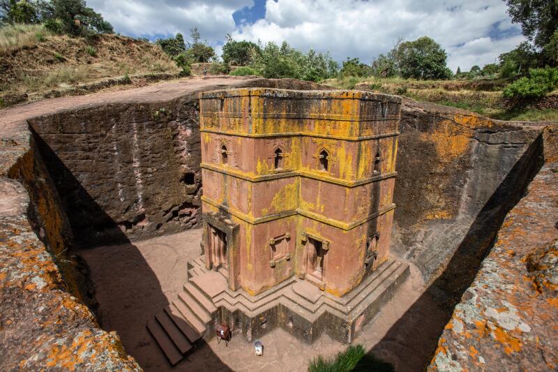 The rock-cut church of Saint George in Lalibela, Ethiopia