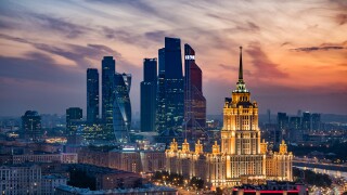 Moscow Cityscape at Sunset, Russia