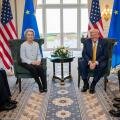 President Donald J. Trump participates in a Bilateral with the President of the European
Commission Ursula von der Leyen at the Trump Turnberry golf course in Turnberry, Scotland, Friday, July 27, 2025. (Official White House Photo by Daniel Torok)