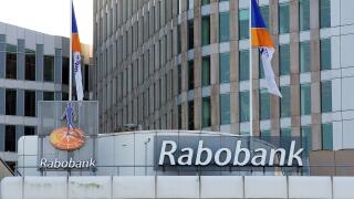 A Rabobank branch in The Hague, Netherlands, is seen on Wednesday, Feb. 7, 2018. (AP Photo/Mike Corder)