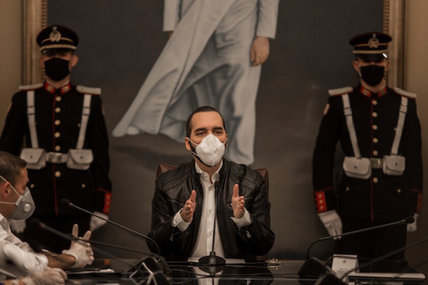 Nayib Bukele, El Salvador, presidente, Central America, LatAm, 575, Covid-19, facemask, coronavirus