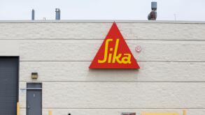 A logo sign outside of a facility occupied by the Sika Corporation in Madison Heights, Michigan on July 17, 2016.