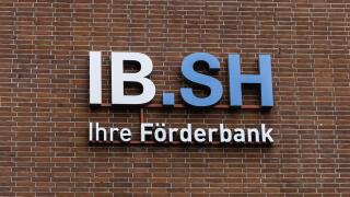 Kiel, Germany, July 28 2022, logo of german bank investitions bank, IB SH, headquarters