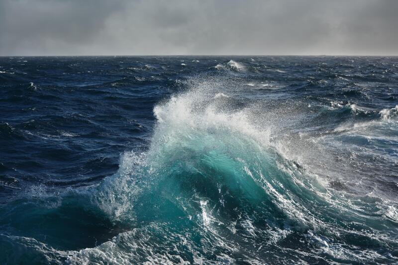 Sea wave in Atlantic ocean during storm