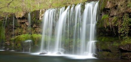 Forest River and Waterfall, Wales, UK