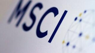 The MSCI logo is seen in this June 20, 2017 illustration photo.      REUTERS/Thomas White/Illustration