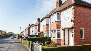 Typical 1950s houses on a housing estate, Ruddington, Nottinghamshire, England, UK