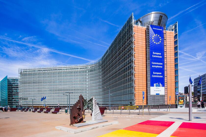 Brussels, Belgium - August 12, 2018: European Commission headquarters building in Brussels, Belgium.