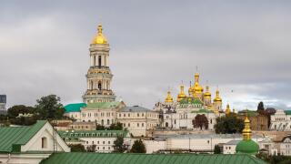 View of the Kiev Pechersk Lavra, the orthodox monastery included in the UNESCO world heritage list in Kyiv, Ukraine