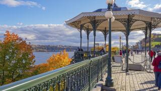 Terasse Dufferin in autumn Quebec Canada
