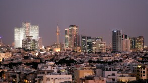 View over the skyline of Tel Aviv, Israel.