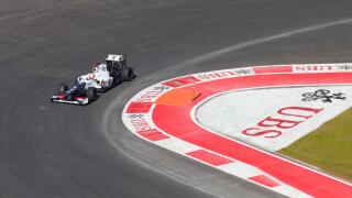 Kamui Kobayashi in the Sauber F1 car during practice for the Formula One United States Grand Prix at Circuit of the Americas