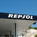 Repsol sign at Spanish petrol station