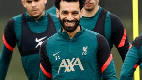 Soccer Football - Champions League - Liverpool Training - AXA Training Centre, Liverpool, Britain - May 2, 2022 Liverpool's Mohamed Salah during training Action Images via Reuters/Jason Cairnduff
