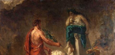 Eugene Delacroix -  Lycurgus Consulting the Pythia