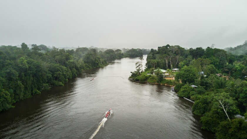 Suriname, river, South America, jungle, LatAm, Caribbean, 575