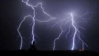 thunder storm on a dark night