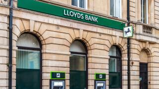 Lloyds Bank branch in Lincoln, Lincolnshire, UK.