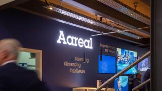 Aareal Bank bei der 24. Internationale Fachmesse fur Immobilien und Investitionen Expo Real am 5.10.2022 in Munchen. Seit 1998 findet die Fachmesse fur Immobilien und Investitionen jahrlich im Oktober in der bayerischen Landeshauptstadt Munchen statt. Heu