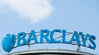 A logo sign outside of a facility occupied by Barclays PLC in Wilmington, Delaware on August 29, 2015.