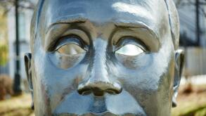 Atlanta in Georga USA  
Picture:  "Through his eyes" statue on Auburn Ave. and Fort St. 
statue of John Wesley Dobbs. Dobbs was