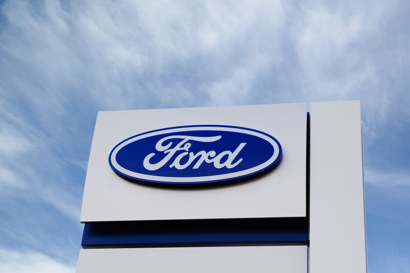 Ford Sign, Outside a Dealership. Oxford, United Kingdom.