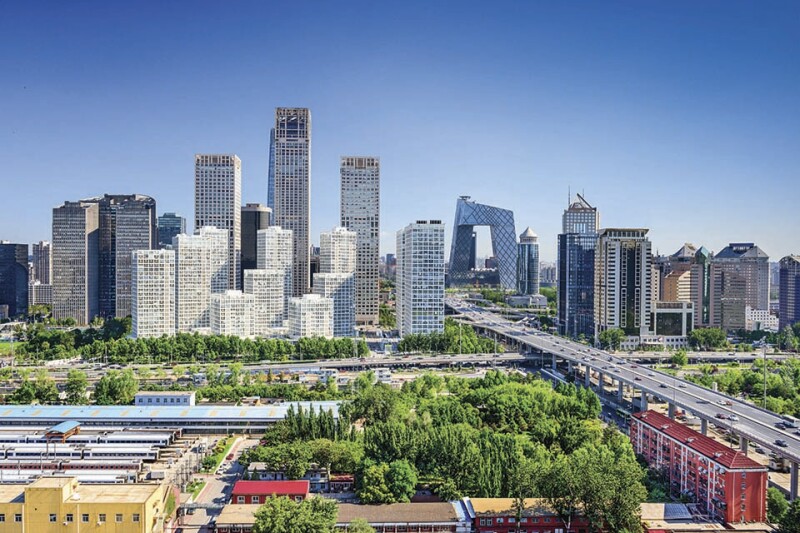 Beijing China FInancial District Skyline