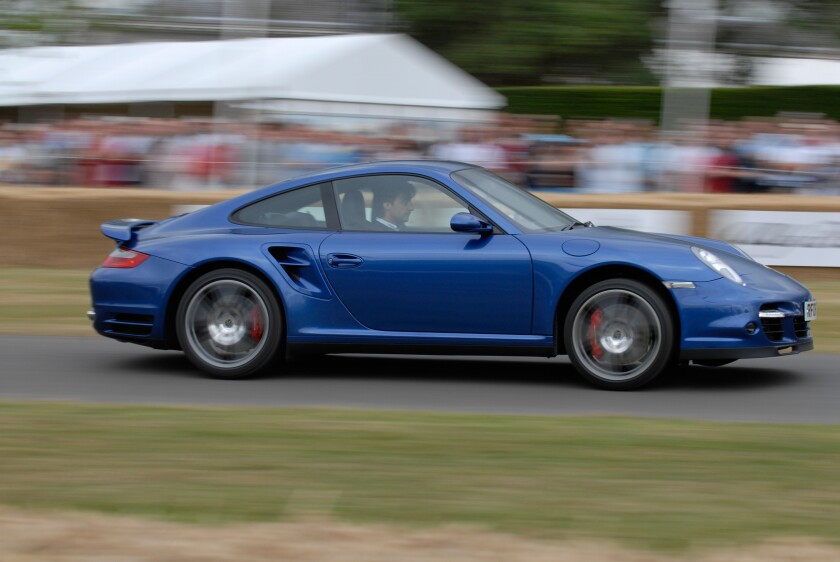 Porsche 911 demonstrtaes at the Goodwood Festival of Speed