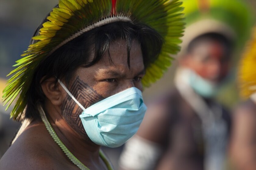 Amazon indigenous protest 2020 from PA 12Jan21 575x375